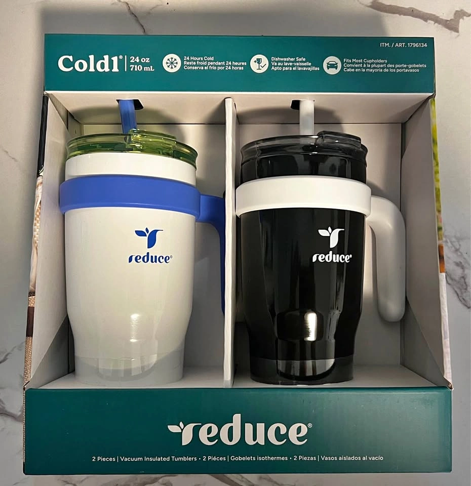New Reduce Cold1 24 oz Vacuum Insulated Tumblers 2-Pack