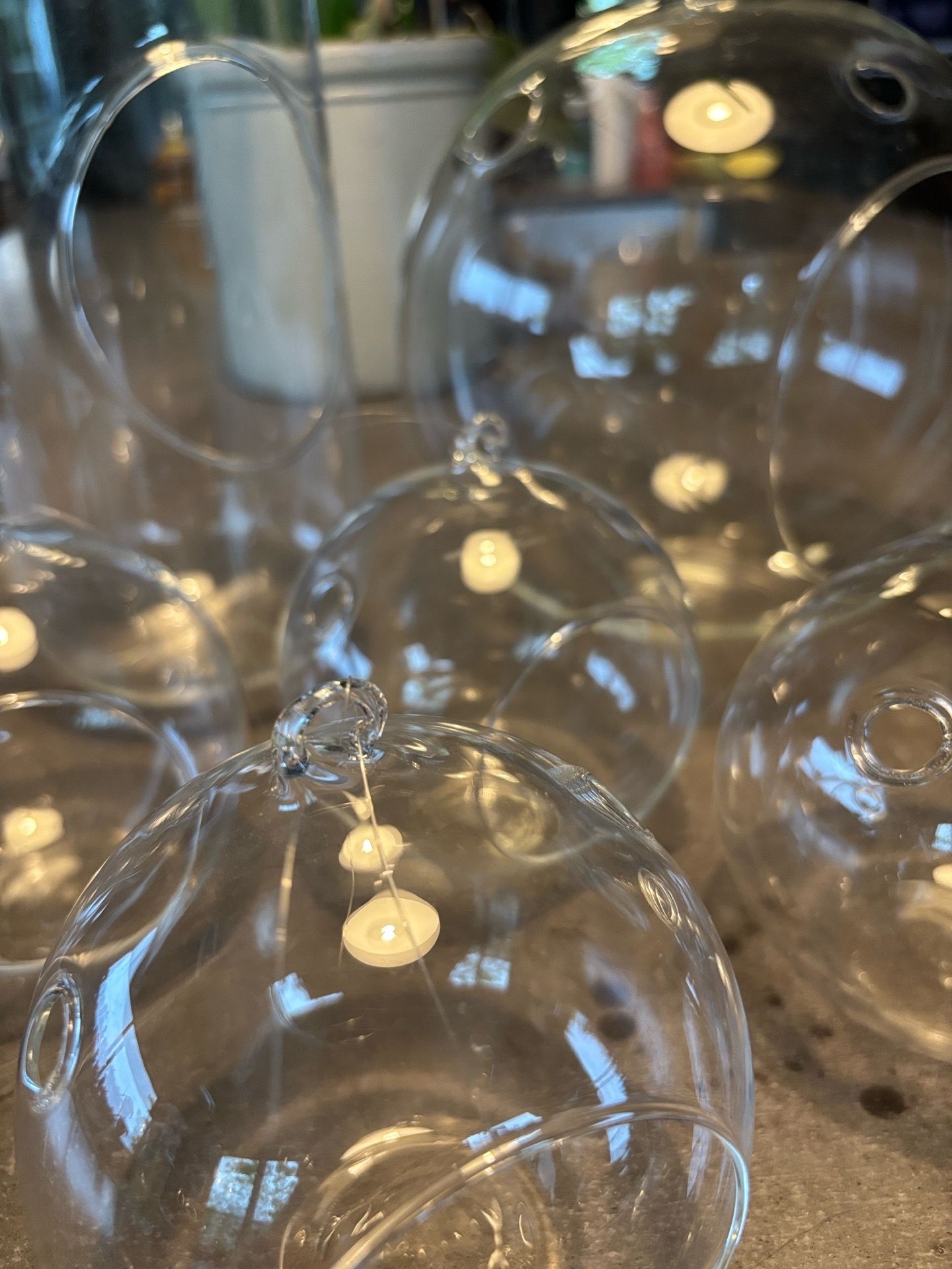 Hanging glass containers for air plants or terrariums - photo 3