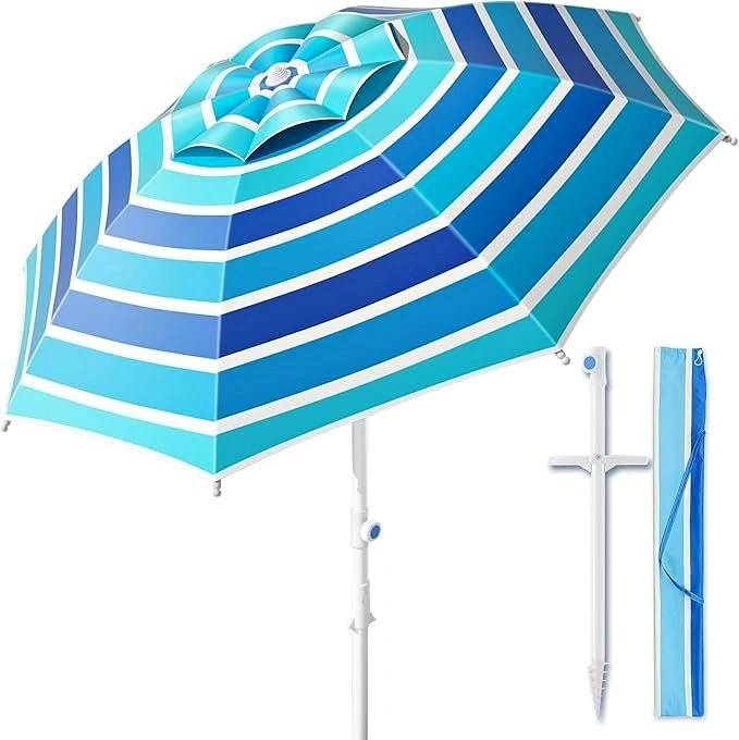 8ft. Beach Umbrella with Sand Anchor & Tilt