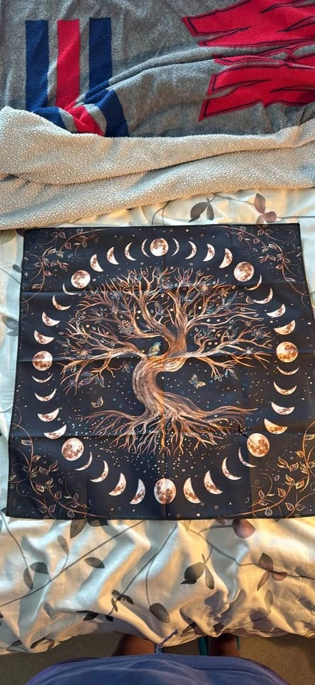 19inx 19in Tree of Life/Moon Cycle Tapestry