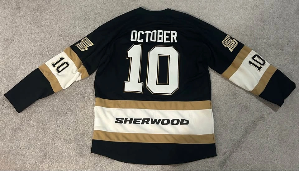 OVO Sherwood Hockey Jersey Large Black Gold Drake Owl Rare Stree - photo 2