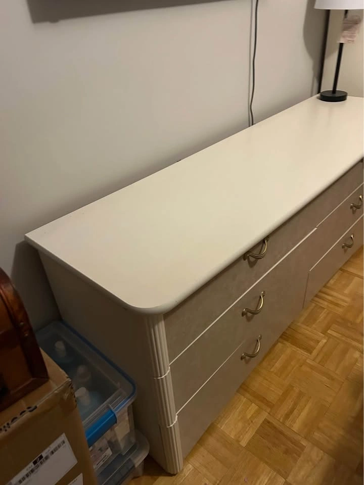 Beige Bedroom Wardrobe, Nightstands & Dresser Set - photo 5