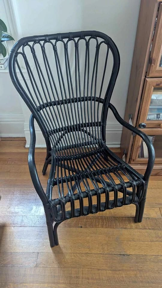 IKEA STORSELE Rattan Chair - Black