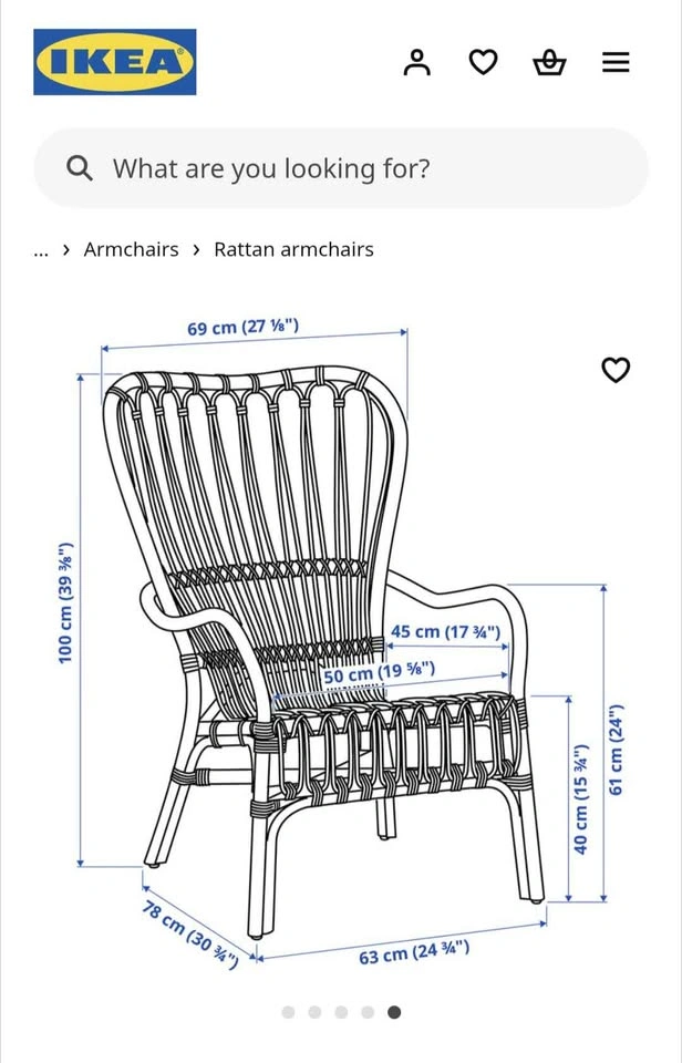 IKEA STORSELE Rattan Chair - Black - photo 2