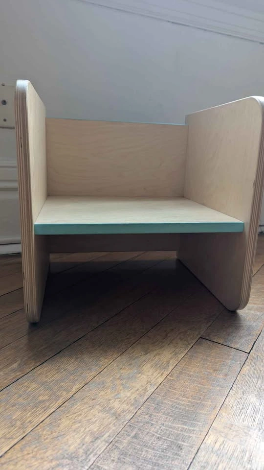 Montessori Wooden Cube Chair / Weaning Chair - 2 Heights - photo 2