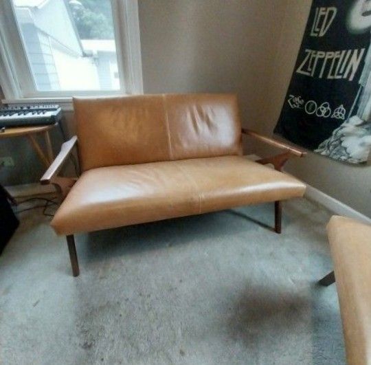 Mid-century Modern Chair And Loveseat - photo 2