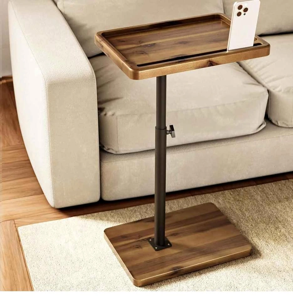 C-Shaped Sofa Table w/ Tablet Slot
