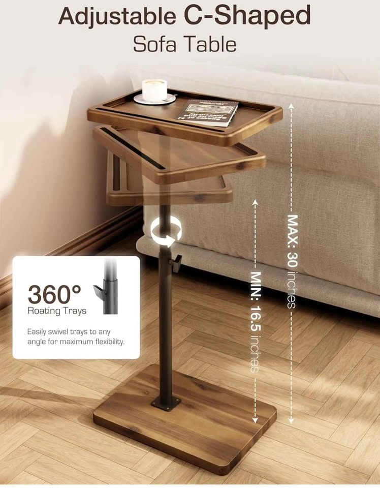 C-Shaped Sofa Table w/ Tablet Slot - photo 2