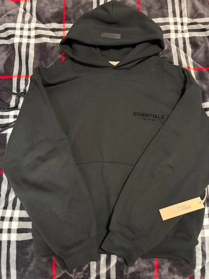Essentials Black Track Hoodie & Pants Set - photo 2