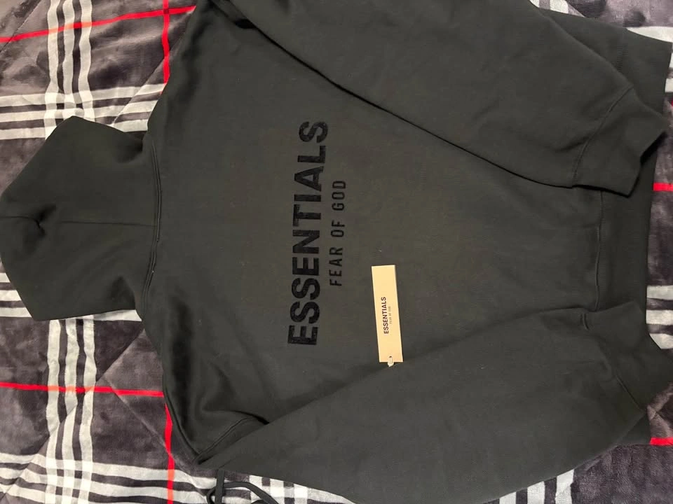 Essentials Black Track Hoodie & Pants Set - photo 3