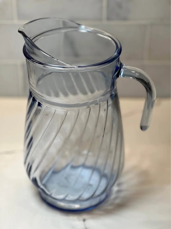 Vintage Blue Glass Pitcher - Indiana Glass/Anchor Hocking - photo 2