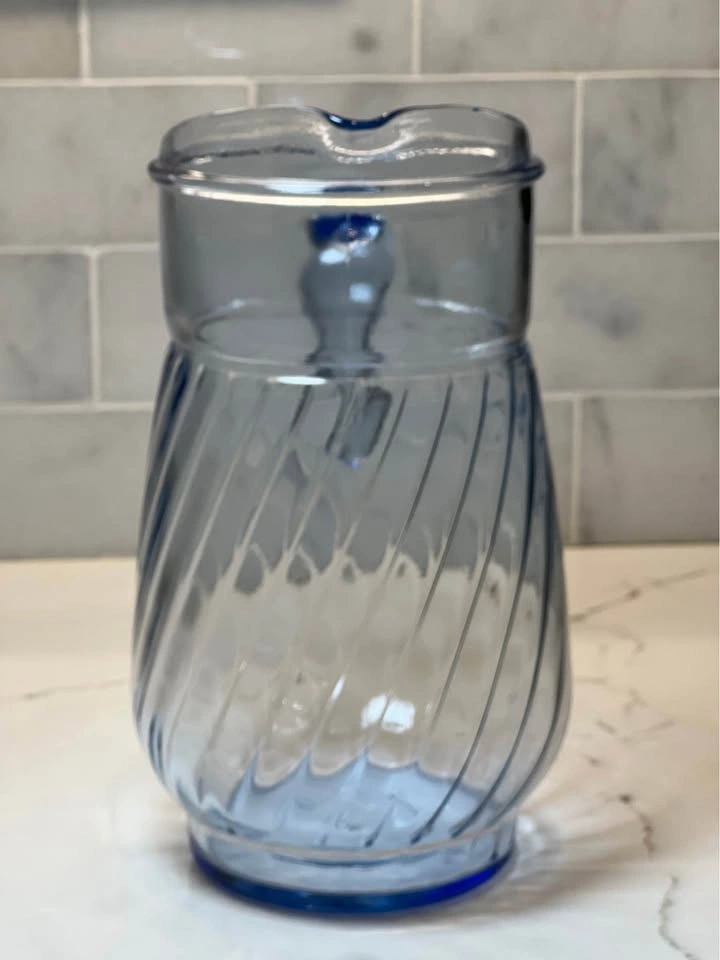 Vintage Blue Glass Pitcher - Indiana Glass/Anchor Hocking - photo 3
