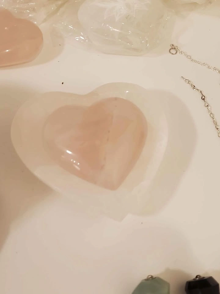Rose quartz, heart - photo 3