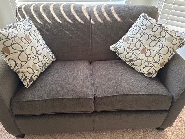 Used Lovesac Loveseat - Grey Fabric