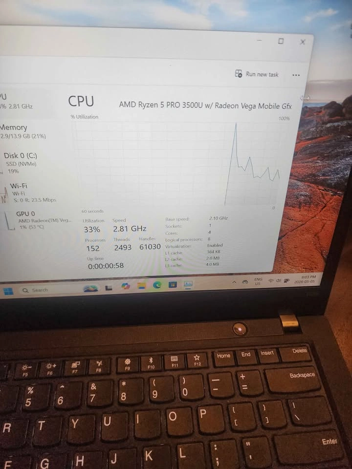 Lenovo t495 Ryzen 16gb ram 256gb Nvme - photo 3