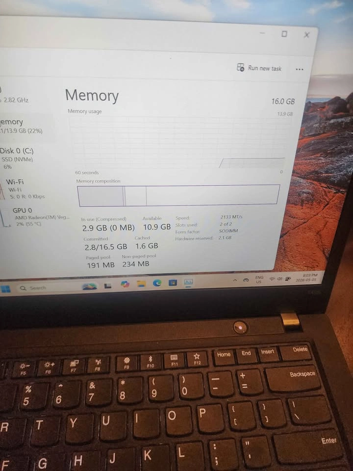 Lenovo t495 Ryzen 16gb ram 256gb Nvme - photo 4
