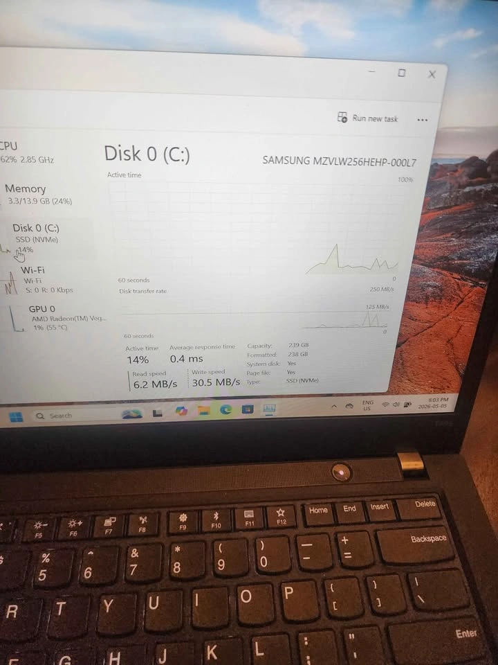 Lenovo t495 Ryzen 16gb ram 256gb Nvme - photo 5
