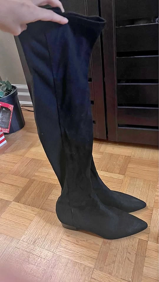 Zara Size 38 Over the Knee Suede Boots