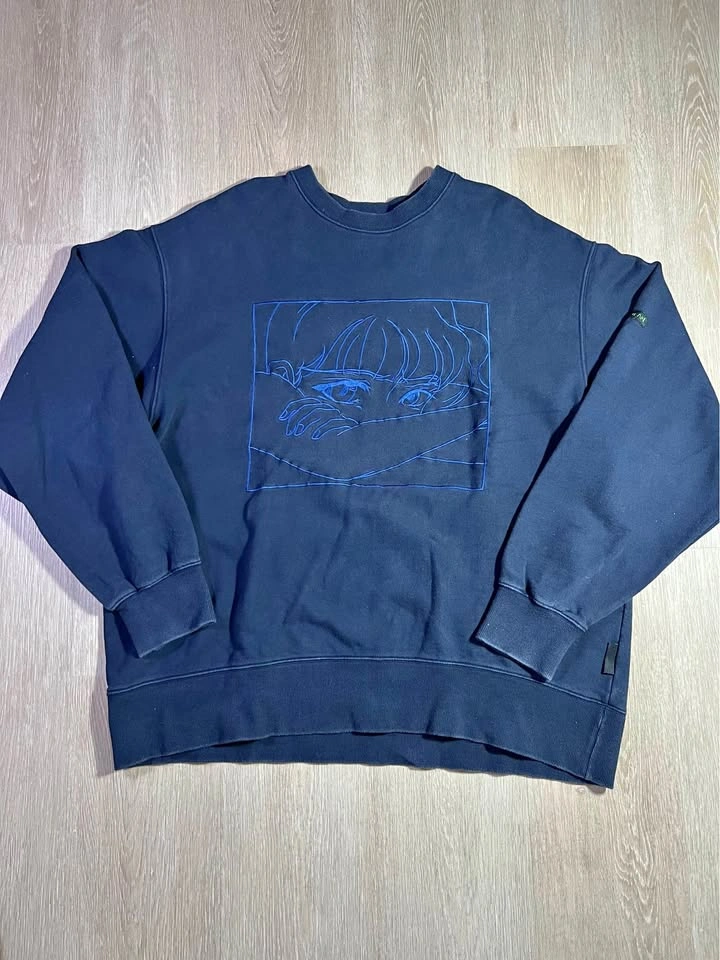 AJOBYAJO Anime Embroidered Sweatshirt