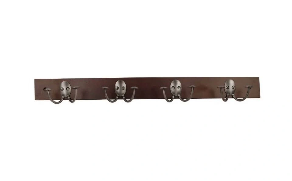 Hardwood rack with 4 double hooks - photo 2