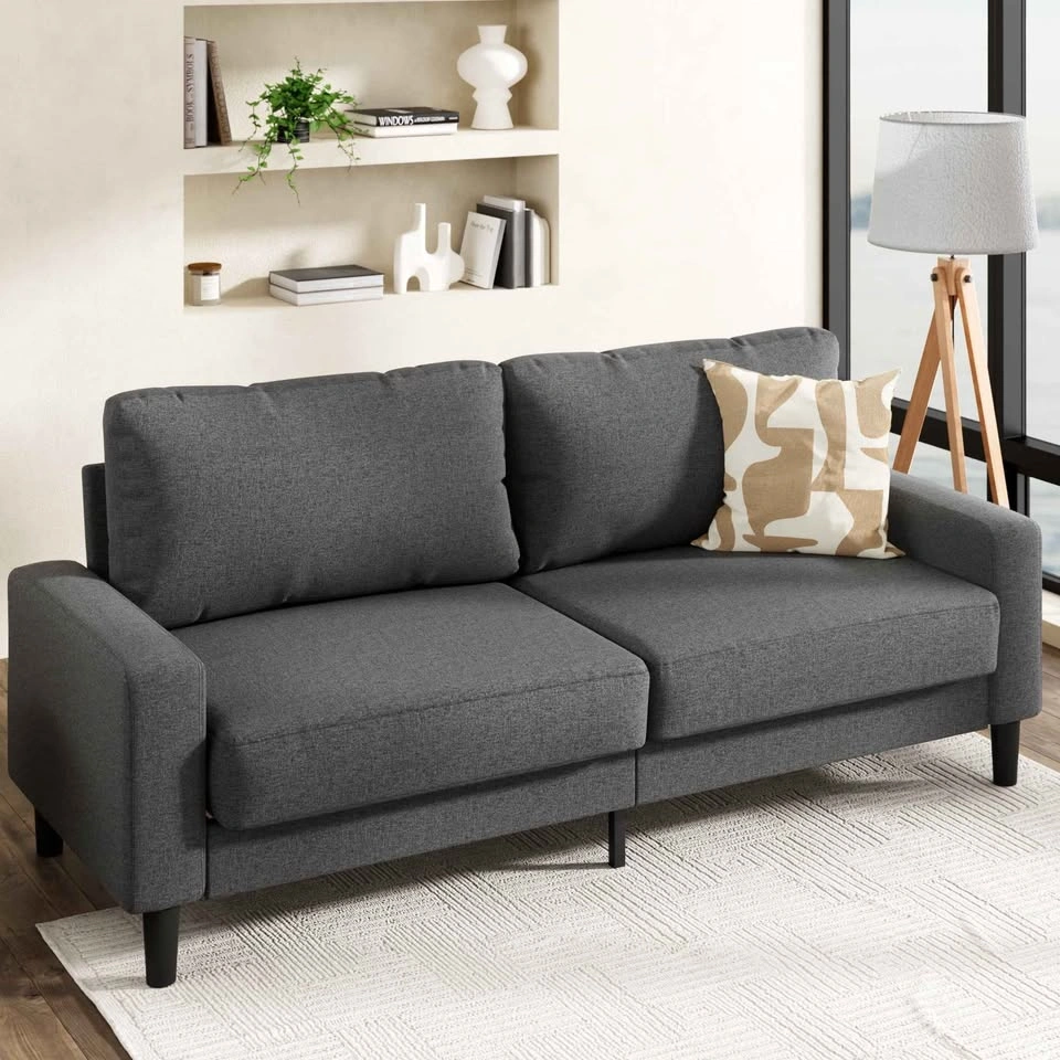 Grey Upholstered Fabric Sofa - photo 2
