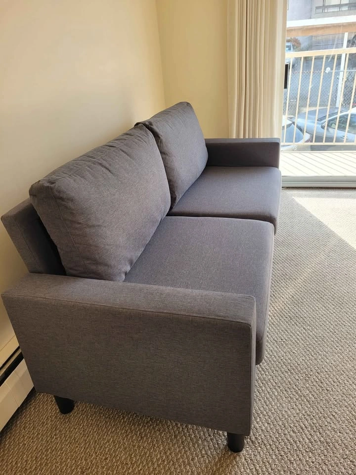 Grey Upholstered Fabric Sofa - photo 5