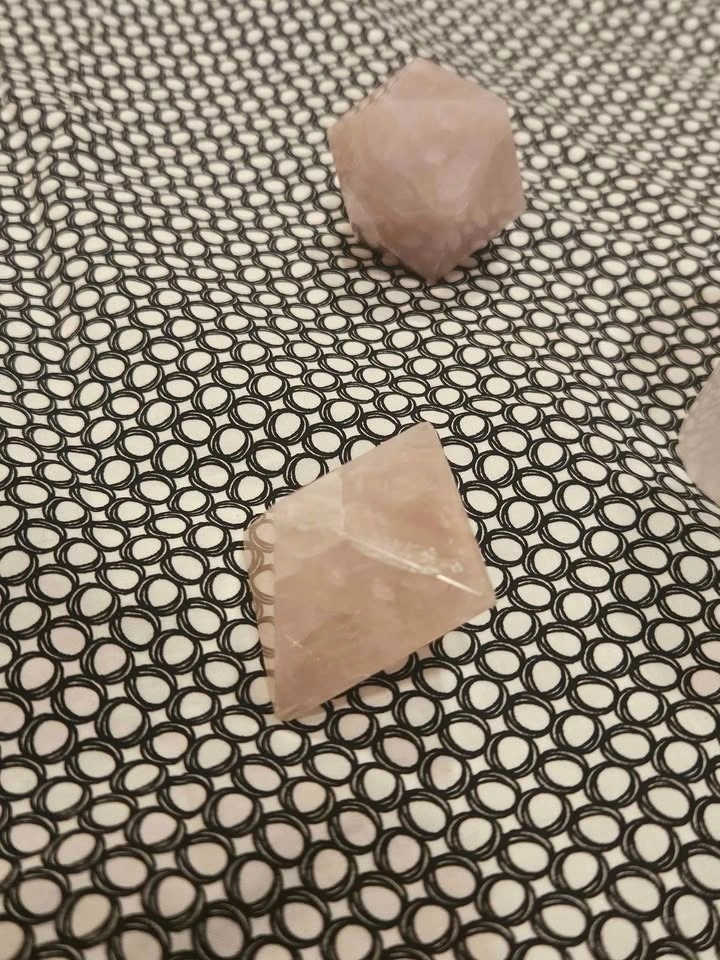 Sacred Geometry Rose Quartz - 5 Platonic Solids - photo 2