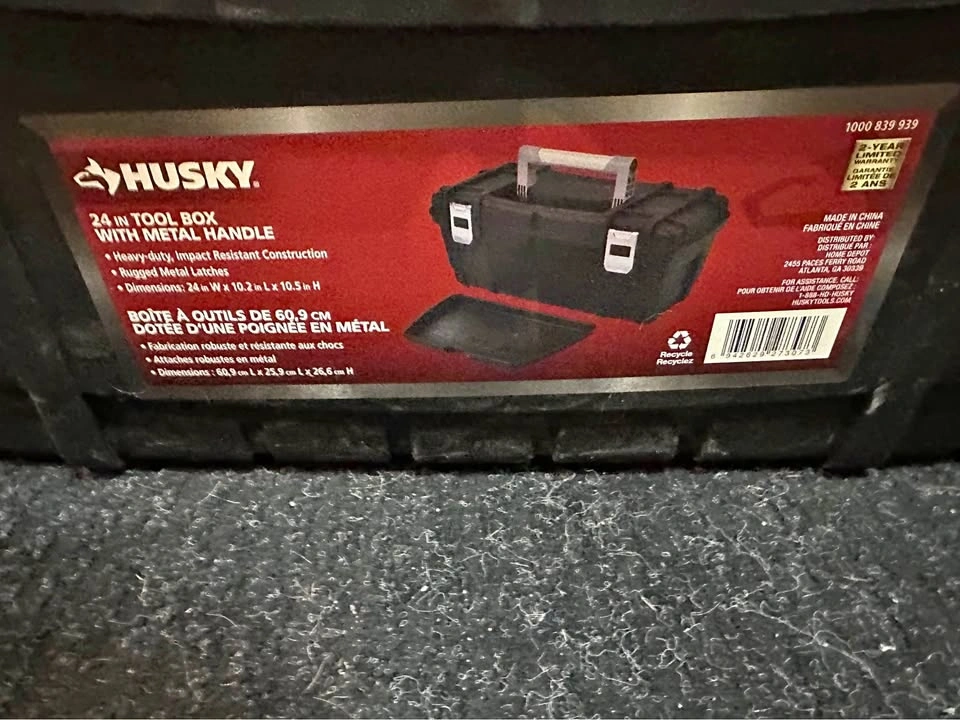 Husky 24 Inch Tool Box with Tools