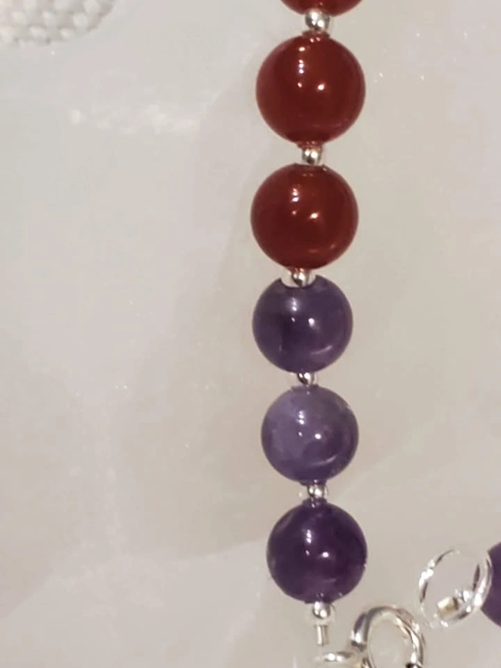 Handmade bracelet with Carnelian and Amethyst - photo 3