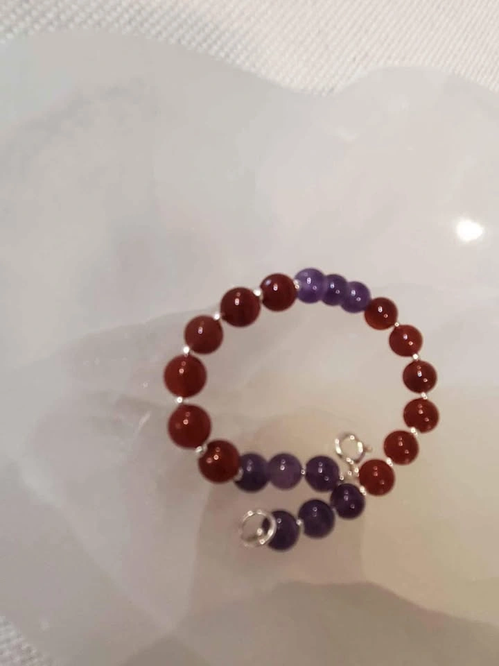 Handmade bracelet with Carnelian and Amethyst - photo 4
