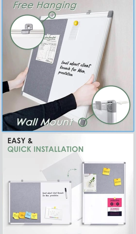 Magnetic Whiteboard and Corkboard Combo - photo 2