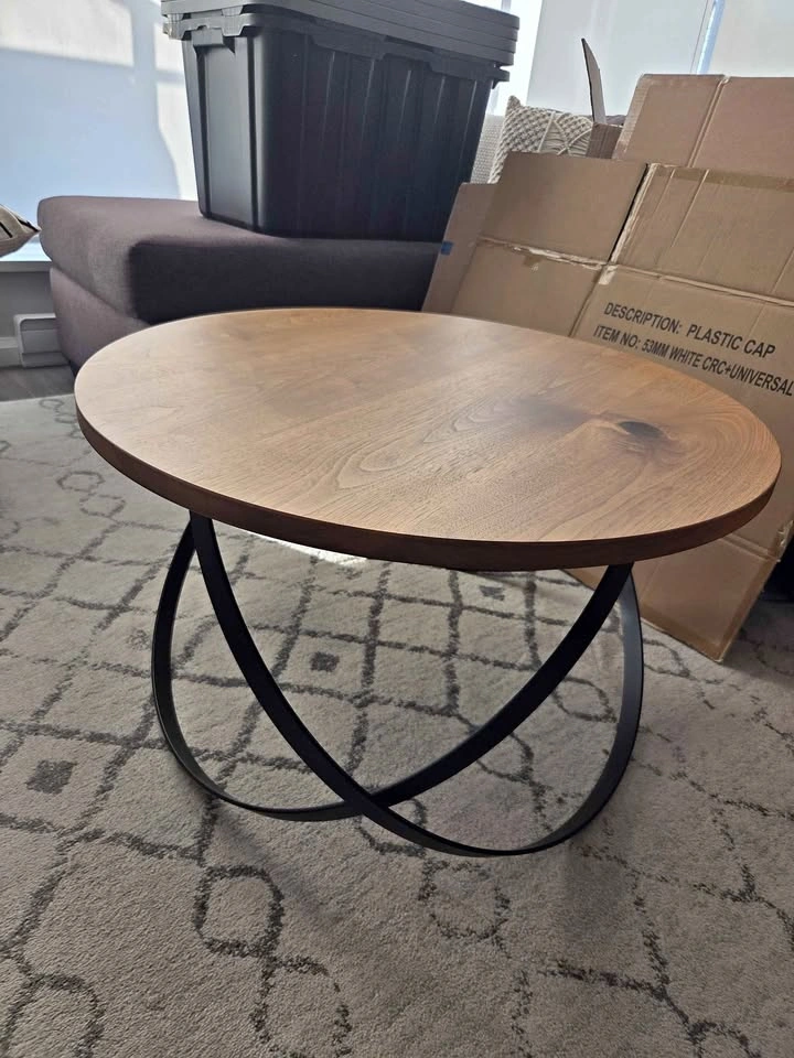 Custom Made Coffee Table (Metal & Black Walnut)