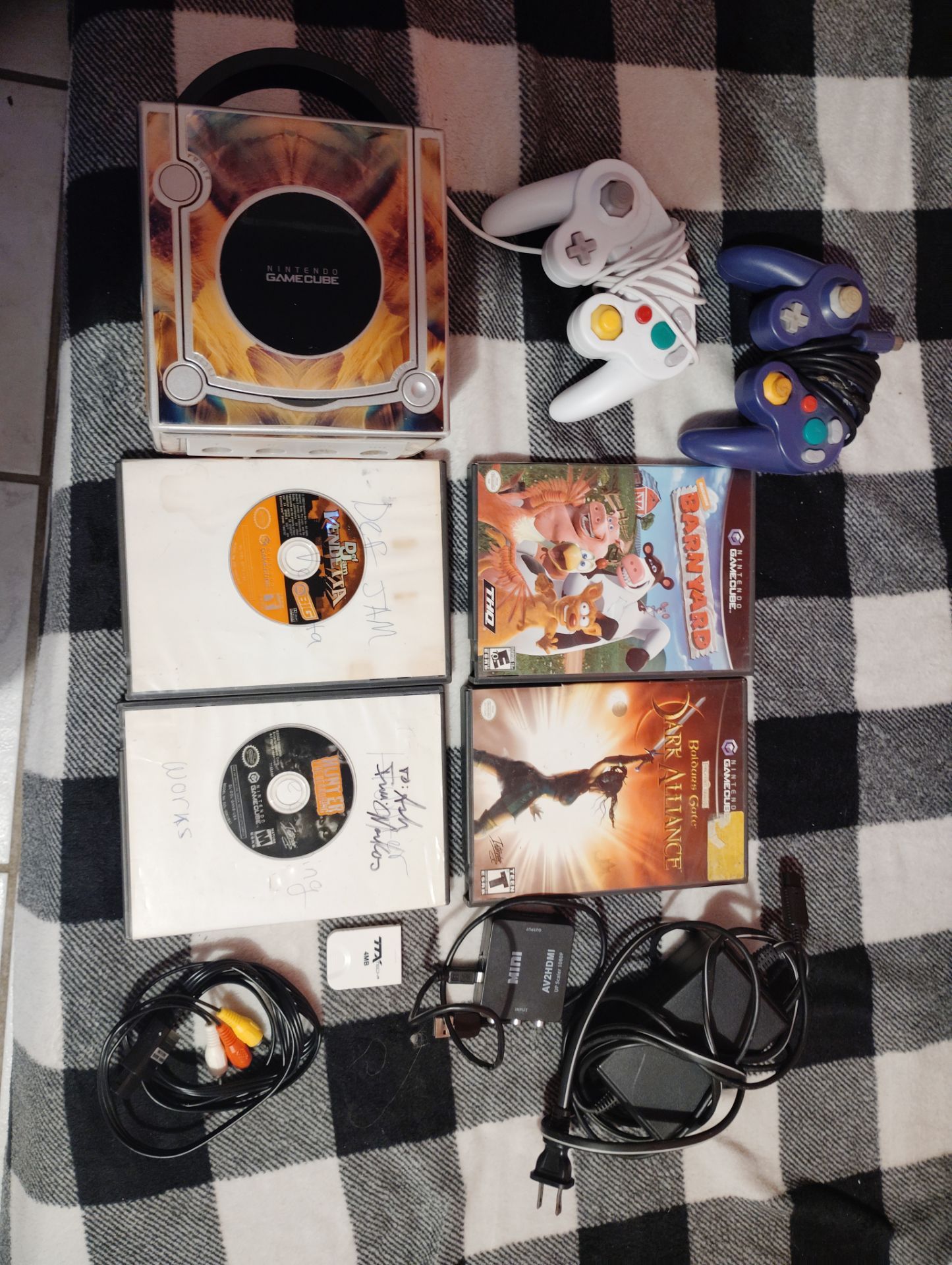 GameCube with 2 Controllers