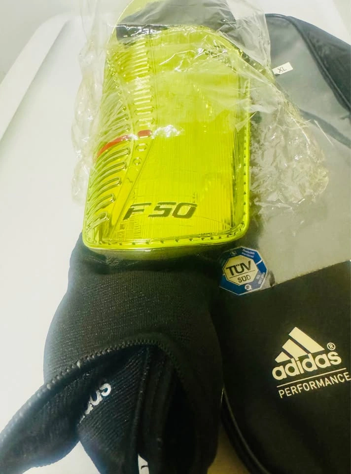 Adidas F50 Performance Neon Yellow Soccer Shin Guards - XL - photo 3
