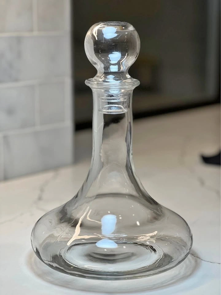 Vintage Glass Ships Decanter | 1960s Barware Bottle | Retro MCM