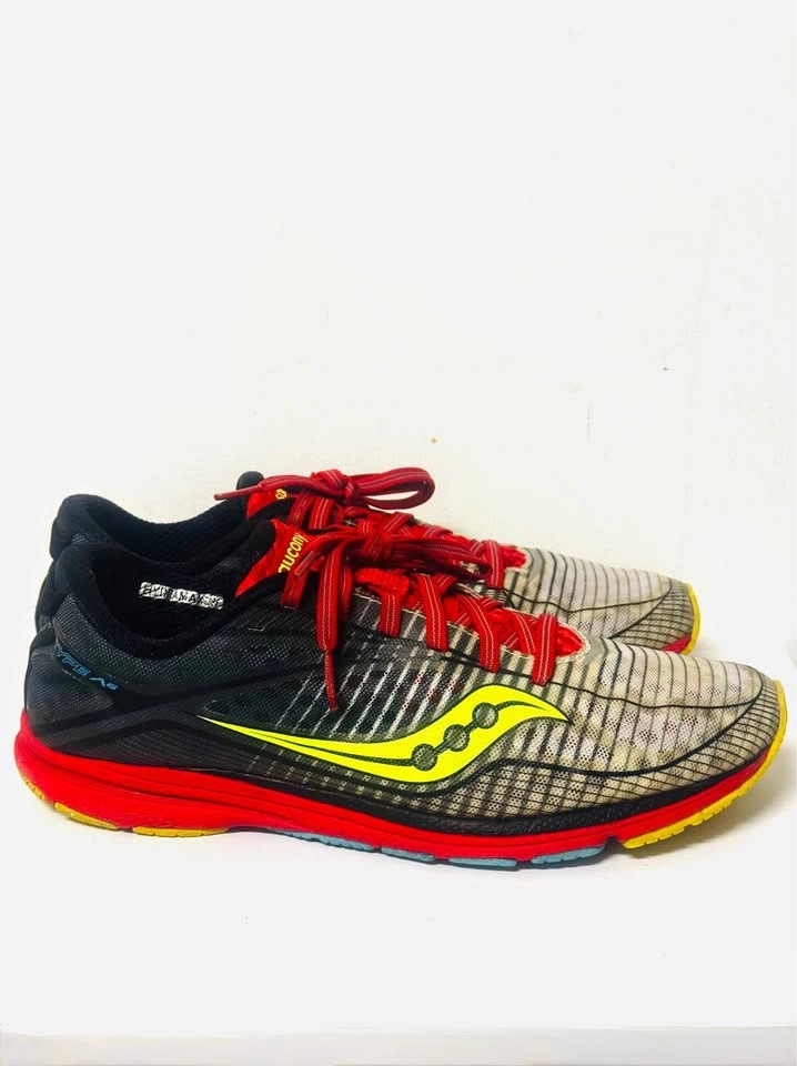Saucony Men's Red and Black Running Shoes Size 8