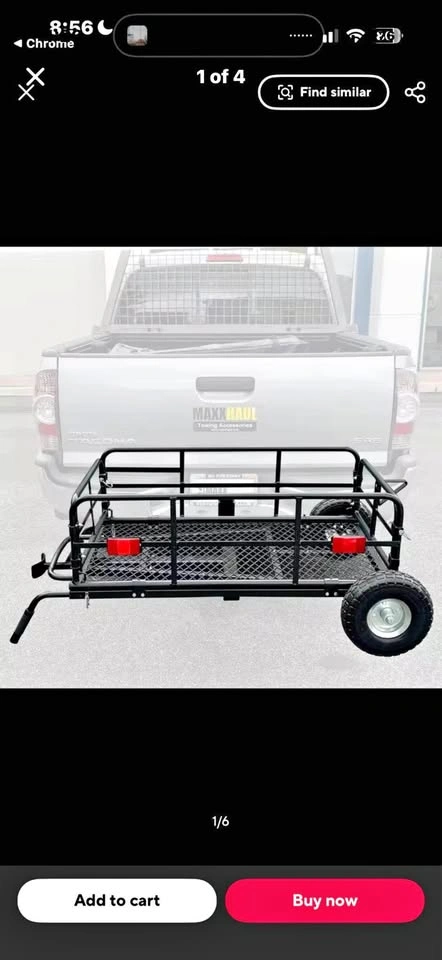 MaxxHaul Hitch Cargo Carrier w/ Wheels
