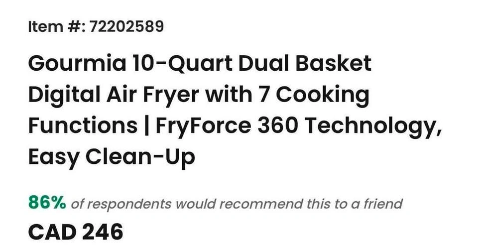 Gourmia 10-Quart Dual Basket Digital Air Fryer - photo 3