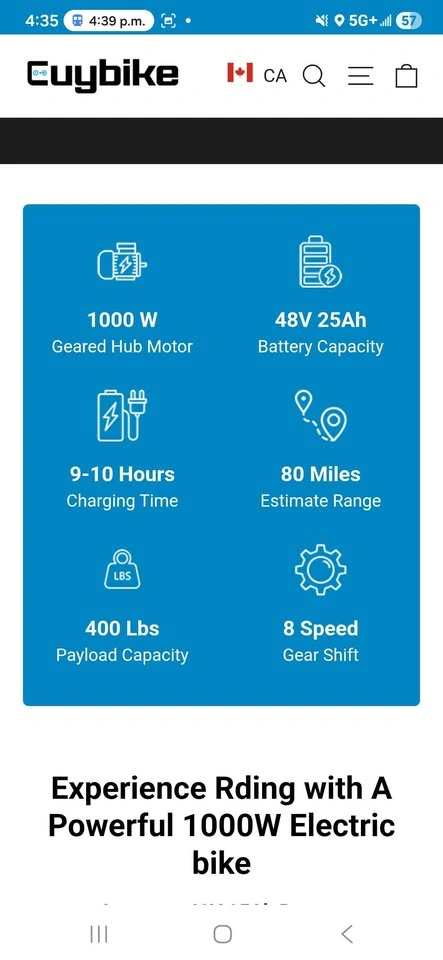 Euybike K6 Pro Long Range Fat Tire Electric Bike - photo 2