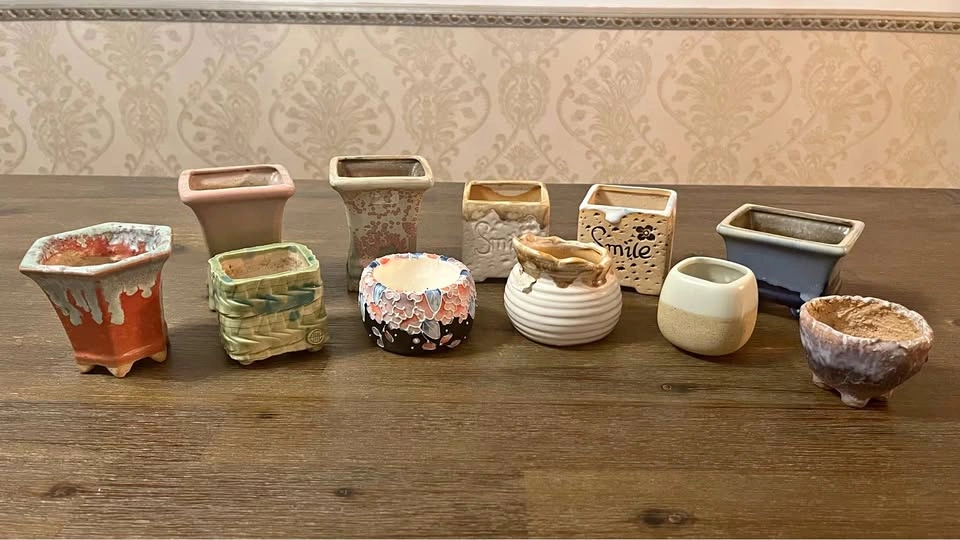 Japanese Style Ceramic Planter Pots: Succulent/Bonsai