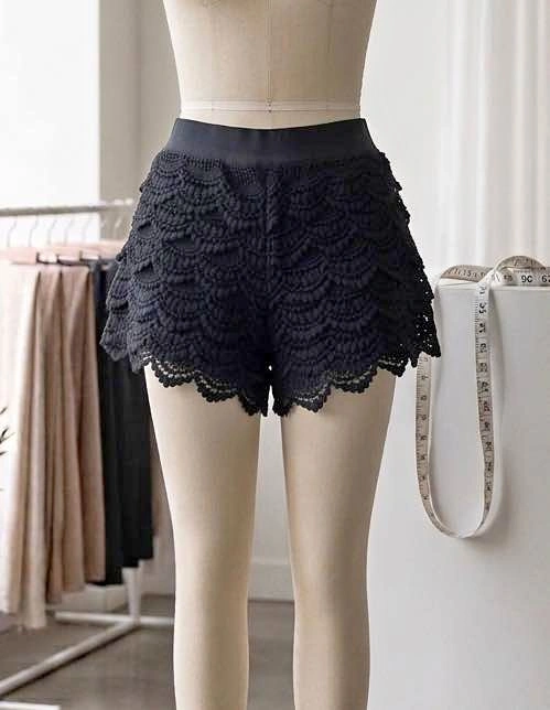 Black Lace Shorts XS