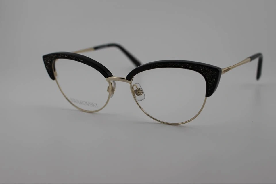 Swarovski Women's Cat Eye Glasses SK5363 Black/Gold 53mm - photo 3
