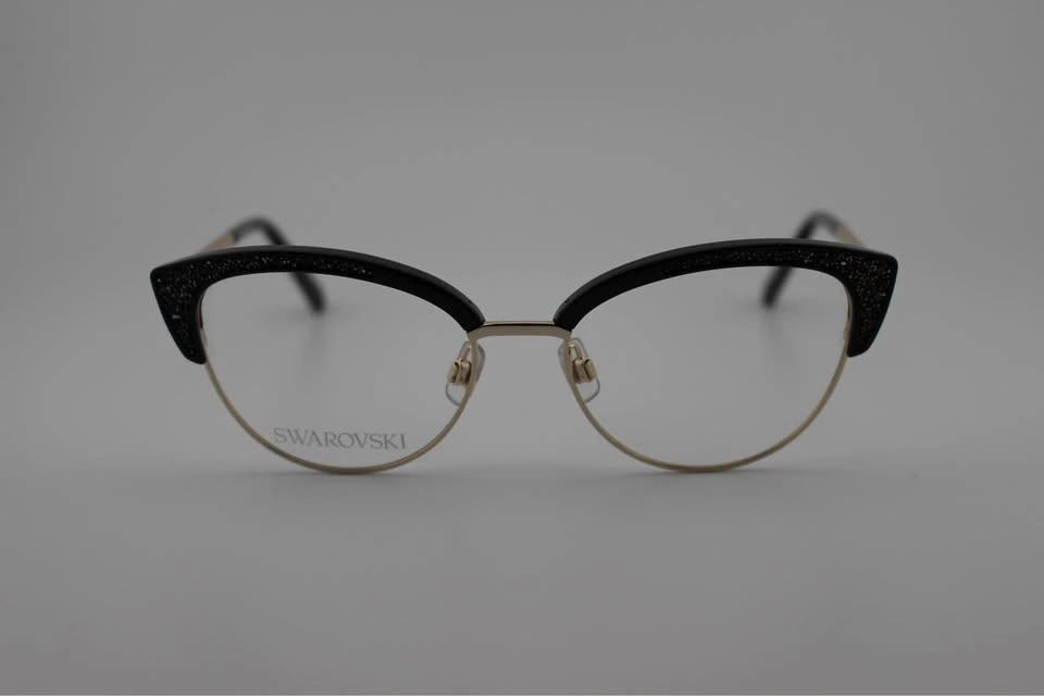 Swarovski Women's Cat Eye Glasses SK5363 Black/Gold 53mm - photo 4