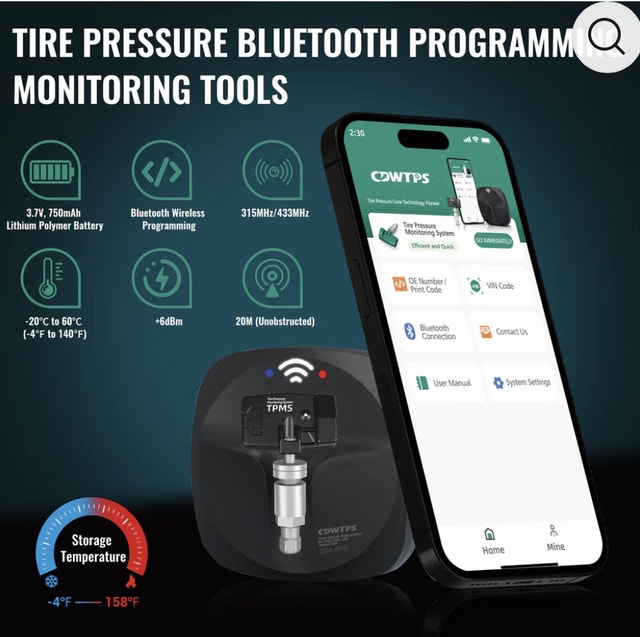 TPMS BT Programmer Kit for 2015-2026 Vehicles