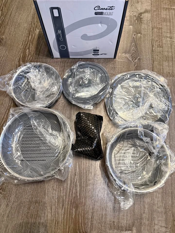 NEW 6-Piece Hybrid Stainless Steel Pots and Pans Set