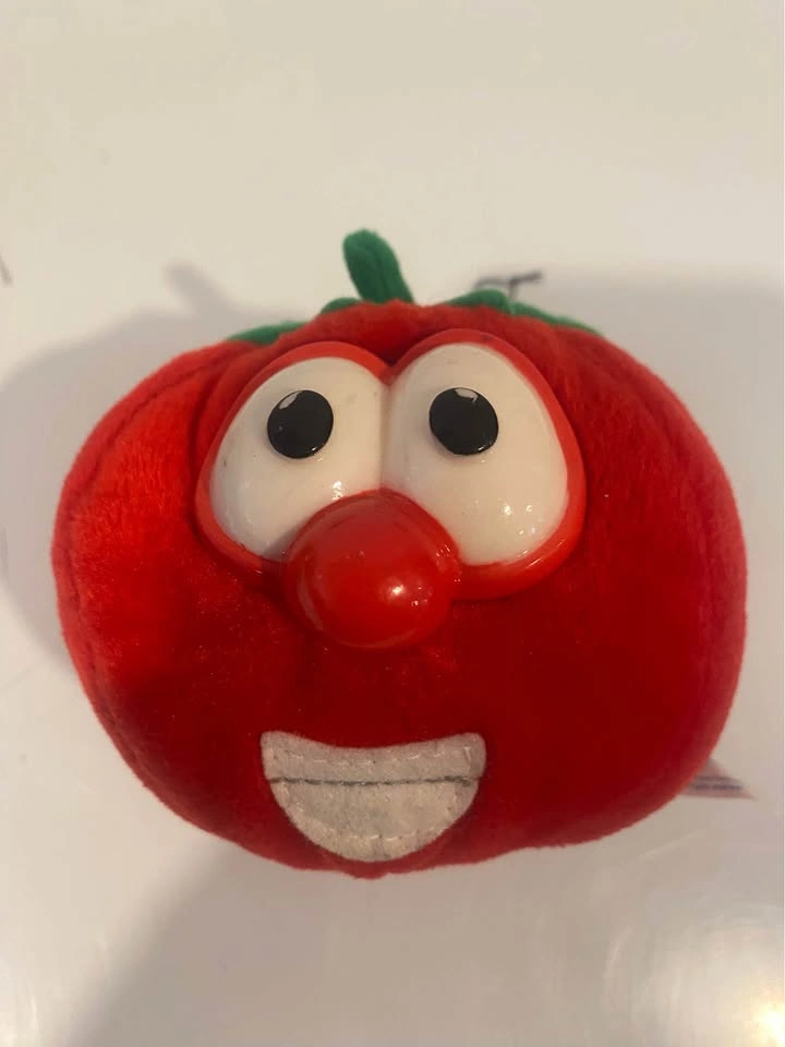 Vintage VeggieTales Jr Asparagus & Bob Tomato Plush Lot - photo 3