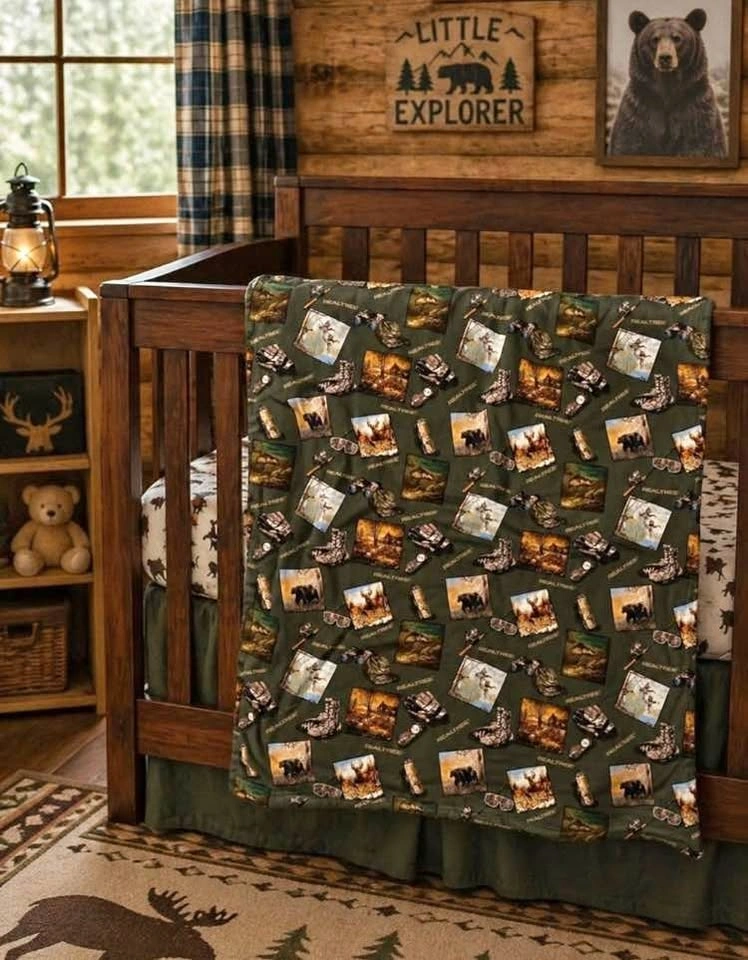 Real tree baby blanket handmade