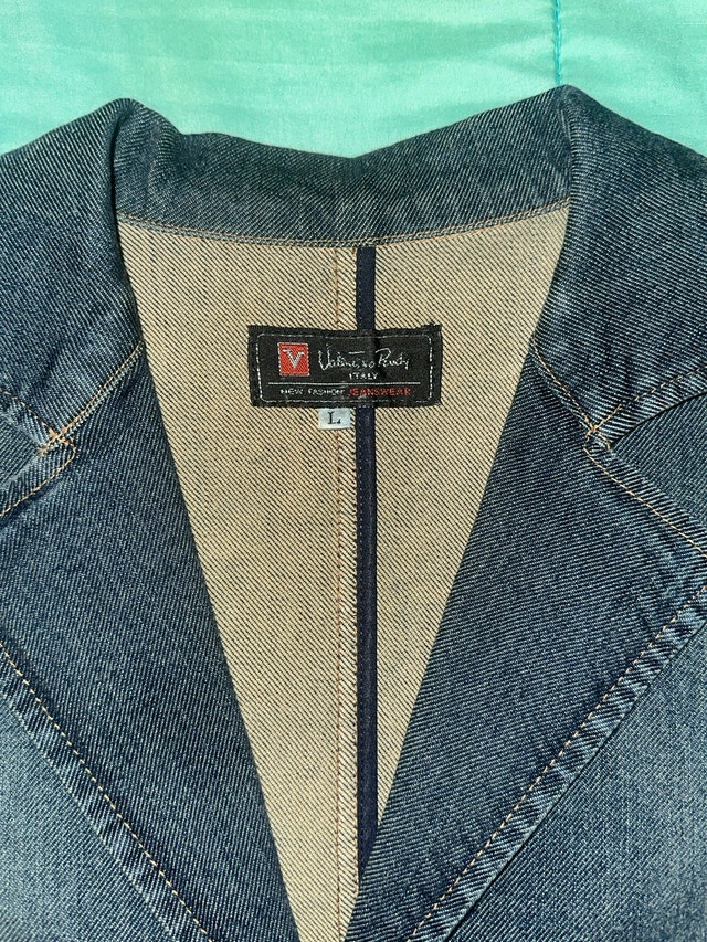 Valentino Ruby Italy Denim Jacket - Size L (fits M) - photo 4