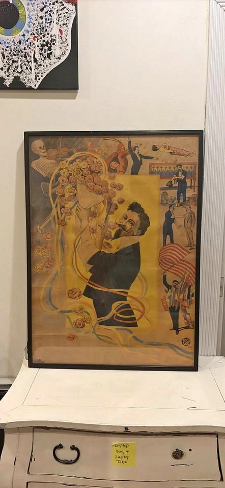 Vintage Framed Adolf Friedländer Poster