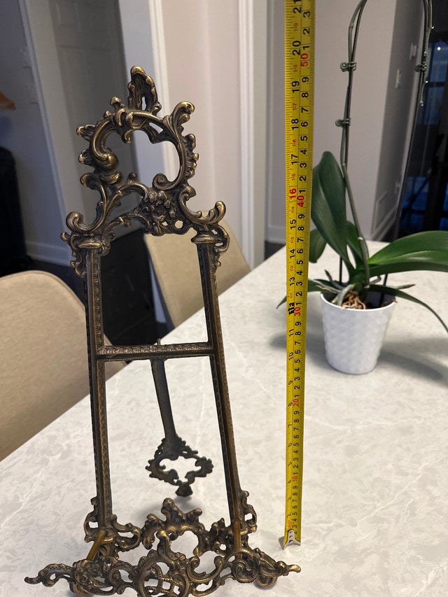 Solid Brass Vintage Ornate 20" Easel | Victorian Style - photo 4